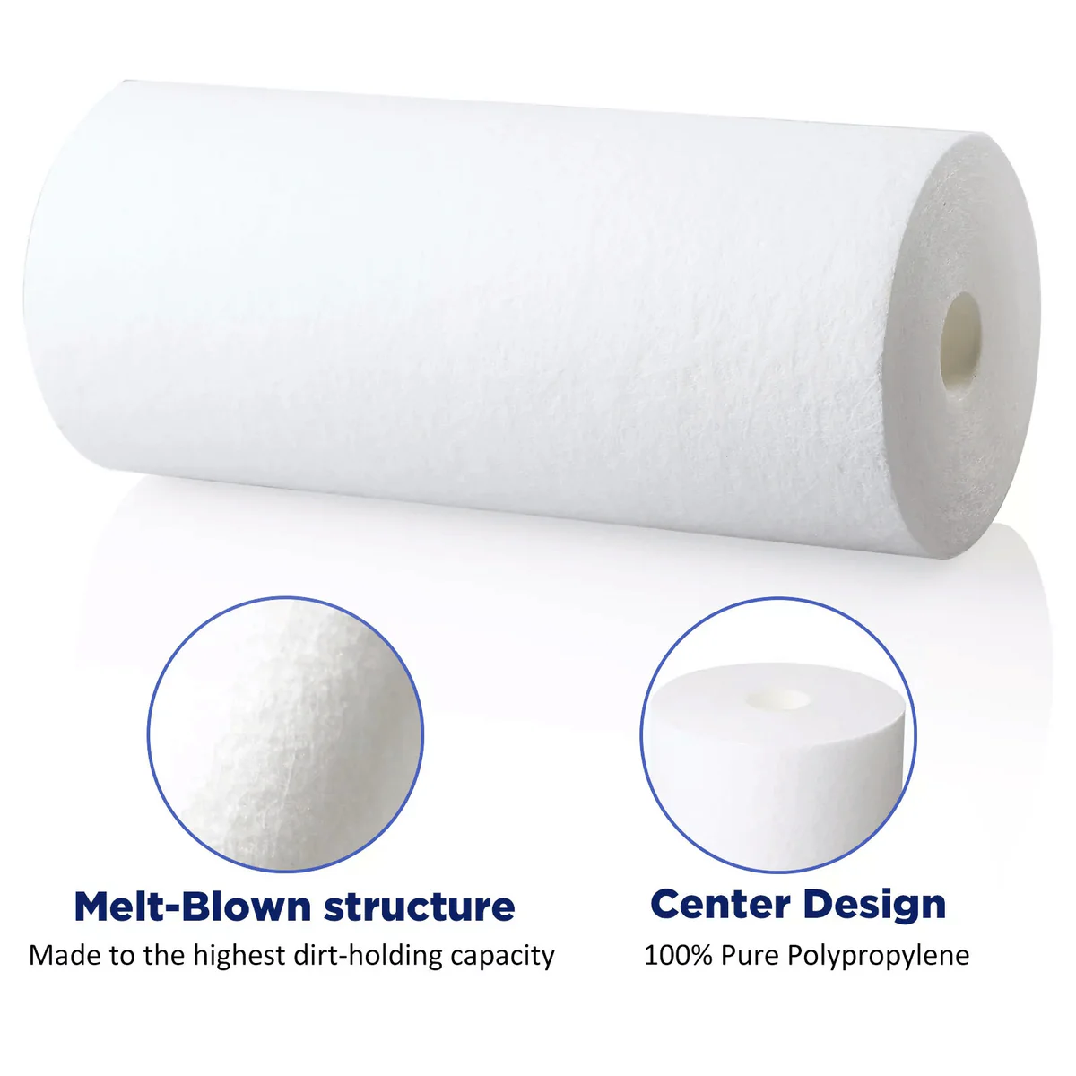 Membrane Solutions 10" x 4.5" Inch 5 Micron Whole House PP Sediment Water Filter Replacement Cartridge - Image 8