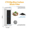 Membrane Solutions 10" x 4.5" Activated Carbon Water Filter for Big Blue 5 Micron - Image 3